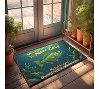 Tappeto primaverile per esterni esplorando meraviglie subacquee: un'avventura di pesce nell'uomo zerbino decorativo per camera da letto zerbino d'ingresso all'aperto grande (65 x 90 cm)