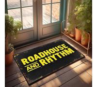 Tappeto primaverile per esterni Roadhouse e ritmo: un viaggio musicale nel tempo, zerbino decorativo per camera da letto, porta d'ingresso, per esterni, grande (65 x 90 cm)