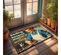 Tappeto primaverile per esterni, stile vintage, per cucina, divertimento: "Cooking Up A Storm With Style!", zerbino per esterni e autunno, zerbino per interni (50 x 80 cm)