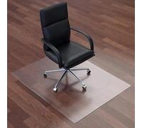 Tappeto Protettivo per Ufficio in PVC Trasparente - 100X110 CM - Salvapavimento Resistente da 1,5 mm - Antiscivolo e Facile da Pulire - Protezione per Parquet e Pavimenti Duri - Tappetino per Sedia