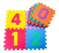 Tappeto Puzzle 10pz per Bambini Componibile Numeri Multicolore