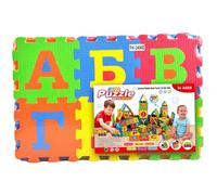 Tappeto puzzle con 36 piastrelle, tappetino per bambini in schiuma EVA 31x31 per pavimento Tappetino puzzle in schiuma con alfabeto russo ad incastro per giochi ed esercizi per neonati e bambini