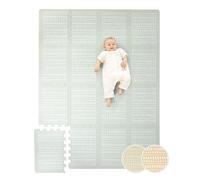 Tappeto puzzle elegante Hygge Beige 1,7 x 1,2 m - 16 lastre XL morbide, spessi, inodore, facile da pulire, confezione senza plastica