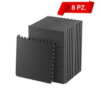 TAPPETO PUZZLE FITNESS TAPPETINO TATAMI PALESTRA MULTIUSO SCHIUMA 8PEZZI 60X60CM