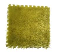 Tappeto puzzle in peluche, Tappetino puzzle in schiuma 10 pezzi multicolore 30x30x1 cm quadrato ad incastro con bordo for la casa(Color 4)