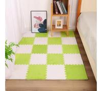 Tappeto puzzle in schiuma di peluche, 10 pezzi, morbido, ad incastro, per camera da letto, soggiorno, sala giochi, palestra, yoga, tappetino tagliabile