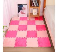 Tappeto puzzle in schiuma di peluche, 10 pezzi, morbido, ad incastro, per camera da letto, soggiorno, sala giochi, palestra, yoga, tappetino tagliabile
