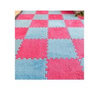 Tappeto Puzzle in Schiuma Piastrelle di Moquette in Schiuma 10Pcs EVA Spessore 1,2cm Antiscivolo per Casa Cameretta Sala Giochi Decorazione-Rose Red+Blue||30 * 30cm/12 * 12in