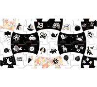 Tappeto puzzle in schiuma Treflíci - pavimento da gioco in schiuma bianco e nero