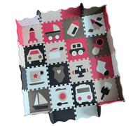 Tappeto puzzle per bambini a tema veicoli Woopie