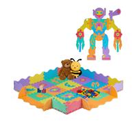 Tappeto Puzzle Tappetone Bambini Cameretta Crawling Mat Forme Robot Playrug 4x4