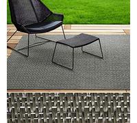 Tappeto Pvc Antiscivolo - Tappeti per Esterni e Interni Eleganti, Anti Macchia | Tappeti Pvc a Metro - 90x200 cm - Nero