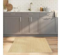 Tappeto Quadrato Naturale Chiaro Tappetini eleganti Tappetino universale Protezione auto fur Tappeti per auto 100x100 cm in Bambù