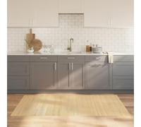 Tappeto Rettangolare Naturale Chiaro Tappetino pavimento Tappetino antiscivolo Tappetini gomma antiscivolo fur Tappeti per auto 100x200 cm in Bambù
