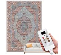 Tappeto riscaldante elettrico al grafene, tappetini riscaldati sotto la scrivania, scaldapiedi riscaldato con temperatura regolabile, riscaldamento rapido, per ufficio, casa(B,140x200cm)