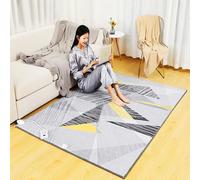 Tappeto riscaldante elettrico, riscaldatore a pavimento a infrarossi, tappetino riscaldato, tappeto riscaldato elettrico, scaldapiedi(A,100x200cm)