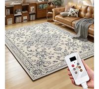 Tappeto riscaldato elettrico al grafene, riscaldatore a pavimento radiante a infrarossi con termostato, superficie in morbido pile, scaldapiedi riscaldato, riscaldamento rapido(160CM*240CM)