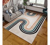 Tappeto riscaldato elettrico al grafene, riscaldatore a pavimento radiante a infrarossi con termostato e timer, tappetino riscaldante per pavimento, scaldapiedi riscaldato, per soggiorno,D,50x80cm