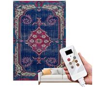 Tappeto riscaldato elettrico al grafene, tappetino riscaldante per pavimento del soggiorno, scaldapiedi riscaldato, riscaldamento rapido, per camper, soggiorno, camera da letto(A,55x90cm)