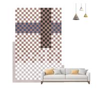 Tappeto riscaldato per pavimenti, tappeto riscaldato elettrico in grafene con timer, riscaldatore radiante a infrarossi per pavimenti, per soggiorno, camera da letto(F,50 * 80cm)