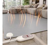Tappeto Riscaldato, Tappeti Riscaldanti per Camera da Letto, Tappeto per Aree Tappeti Riscaldati per Pavimenti, Resistente allo Sporco con Retro in Gomma, Impermeabile, Antisci, 700w 140x200cm