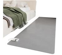 Tappeto riscaldato - Tappeto riscaldato sotto la scrivania, Tappetino riscaldato con termostato Regolabile a 60 Livelli, Impermeabile, temporizzazione di 12 Ore,100x120cm