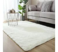 Tappeto Rosa, Camera da Letto Moderno, Tappetino per Camera da Letto, Tappeto per Soggiorno, Comodino, Divano (White, 50x160 cm)