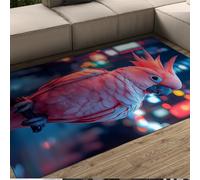 Tappeto rosa pappagallo tappeto tropicale esotico uccello animale Tappeti antiscivolo morbido a pelo corto per la decorazione della casa della fattoria del corridoio 100x150cm