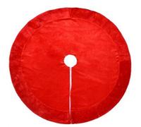 Tappeto rosso gonna copripiede con pelliccia copertura base per albero di natale