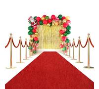 Tappeto rosso per feste ed eventi, antiscivolo, con retro in gomma TPR, passerella rossa per passaggi, proposte e matrimoni, decorazioni natalizie del Ringraziamento, per balli di fine anno (0,9 x 4,6
