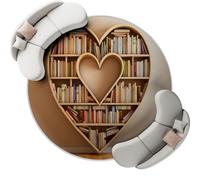Tappeto Rotondo 3D Libreria D'Amore Libri Tappeto Macchina Accento Cucina Lavabile Carpet, Indoor Beige Low Pile Lancio Tappeti Per Camera Da Letto Ingresso Interno Soggiorno, 60 cm