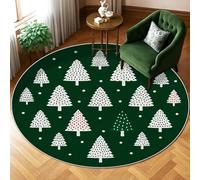 Tappeto rotondo a pelo basso, per interni, non perde pelo, per soggiorno, camera da letto, sotto il tavolo, decorazione da pranzo, 15,2 x 15,2 cm