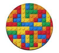 Tappeto rotondo alla moda maschile, tappeto circolare, tappeto decorativo per camera da letto, divano, mattoni colorati,