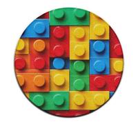 Tappeto rotondo alla moda maschile, tappeto circolare, tappeto decorativo per camera da letto, divano, mattoni colorati,