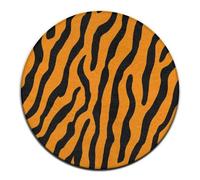 Tappeto rotondo alla moda, tappeto circolare lavabile per divano, camera da letto, casa, tappeto con stampa animalier a strisce di tigre,