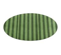 Tappeto rotondo classico a righe verdi, morbido, assorbente, tappetino da bagno, ingresso, antiscivolo, tappetino per porta anteriore e posteriore, 80 x 80 cm, per camera da letto, soggiorno