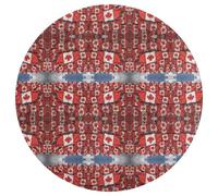 Tappeto rotondo con bandiera canadese, lavabile, antiscivolo, per soggiorno, morbido, lavabile, per camera da letto, moderno, tappetino da yoga per stanza, ufficio, casa, regalo, 80 x 80 cm
