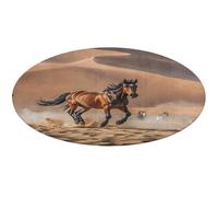 Tappeto rotondo con cavalli che corrono nel deserto, morbido, assorbente, tappetino da bagno, ingresso, antiscivolo, tappetino per porta anteriore e posteriore, 80 x 80 cm, per camera da letto