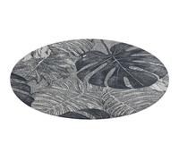 Tappeto rotondo con foglie di Monstera tappetino da bagno morbido assorbente tappetino da ingresso antiscivolo tappeto fattoria tappetino anteriore posteriore 80 x 80 cm per camera da letto soggiorno