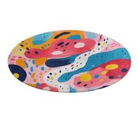 Tappeto rotondo con forme naturali semplici, antiscivolo, morbido, lavabile, assorbente, per cucina, camera da letto, bagno, decorazione per la casa, 61 x 61 cm