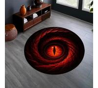 Tappeto rotondo con illusione ottica 3D grande tappeto con motivi Abisso senza fondo Buco profondo nell oceano tappeti circolari lavabili con illusione ottica per l'arredamento di soggiorno da letto