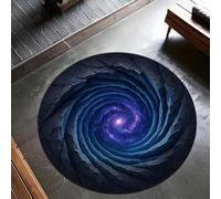 Tappeto rotondo con illusione ottica 3D grande tappeto con motivi Abisso senza fondo Buco profondo nell oceano tappeti circolari lavabili con illusione ottica per l'arredamento di soggiorno da letto
