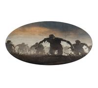 Tappeto rotondo con molti zombie, morbido, assorbente, tappetino da bagno, ingresso, antiscivolo, tappetino per porta anteriore e posteriore, 60 x 60 cm, per camera da letto, soggiorno, decorazione
