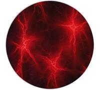 Tappeto rotondo con motivo Semplici Linee Di Fulmini Naturali, lavabile in lavatrice stampa Rosso, antiscivolo morbido per soggiorno, divano camera dei bambini decorazione 160 cm
