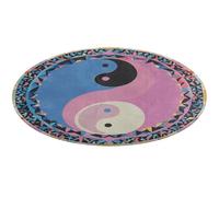 Tappeto rotondo con motivo Yin Yang, morbido, assorbente, tappetino da bagno per ingresso, antiscivolo, tappetino per porta anteriore e posteriore, 60 x 60 cm, per camera da letto, soggiorno