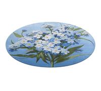 Tappeto rotondo con scritta "Do Not Forget Me", antiscivolo, morbido, lavabile, assorbente, per cucina, camera da letto, bagno, decorazione per la casa, 61 x 61 cm