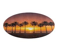 Tappeto rotondo da spiaggia con tramonto tropicale, morbido e assorbente, tappetino da bagno per ingresso, antiscivolo, tappetino per porta anteriore e posteriore, 80 x 80 cm, per camera da letto