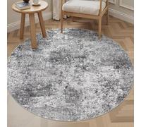 Tappeto Rotondo,Decorazione da pavimento astratta moderna neutra, grigia, ø 70 cm, Corridoio Cucina Ingresso Interno Tappeti di zona Lavabile in lavatrice Antiscivolo