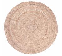 Tappeto Rotondo In Juta Naturale Boho Marrone 90cm Abril Deko