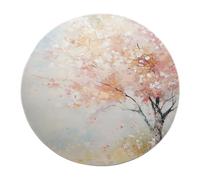 Tappeto rotondo in stile retrò boho con fiori di ciliegio che cadono petali tappeti tappeti a pelo basso morbido tappeto interno soggiorno camera da letto ufficio lavabile in lavatrice 80x80cm